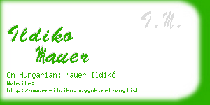 ildiko mauer business card