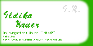 ildiko mauer business card